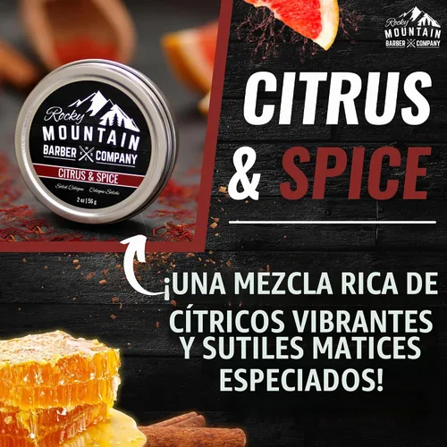 Vista 3 de Rocky Mountain Barber Company - Colonia sólida de cítricos y especias para hombres, 2 onzas