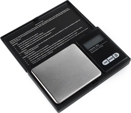 Vista 3 de ZJchao Báscula digital de bolsillo 7.05 oz 0.00 oz Escala de joyería de alta precisión Escala de gramos con plataforma de acero inoxidable
