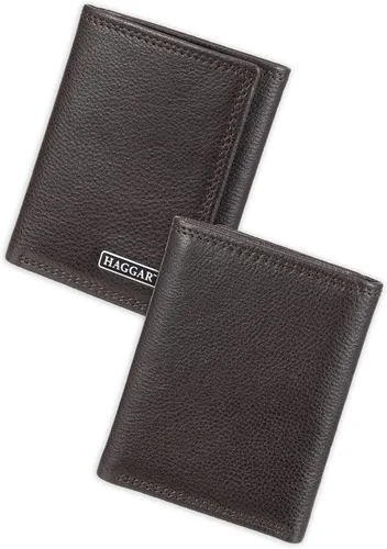 Vista 2 de Haggar Cartera triple RFID de cuero para hombre