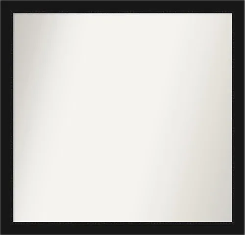 Vista 242 de Amanti Art Espejo de baño negro para sobre fregadero, 22 x 22 pulgadas, espejo de tocador cuadrado estrecho negro Avon, marco de madera casual