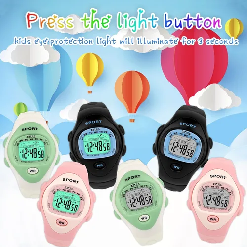 Vista 2 de Viecaeio Reloj deportivo digital para niños, resistente al agua y a prueba de golpes, multifuncional, con hermosa caja de regalo para niños y niñas