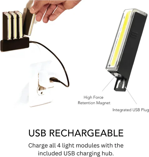 Vista 6 de REDSHIFT ARCLIGHT PRO Pedales planos de bicicleta con luces LED, encendido y apagado automático, batería de más de 36 horas, recargable por USB