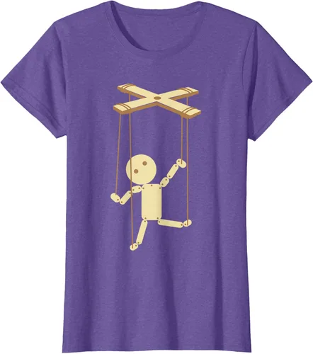 Vista 26 de Puppeteering - Camiseta de marionetas Ventrílocuo de tiriteros, Negro, S