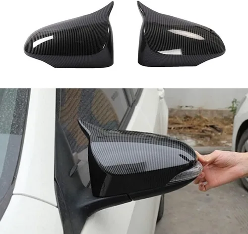 Vista 8 de Estilo de Coche ABS Puerta Cuerno de Buey Espejo Retrovisor Carcasa Cubierta Tapas Moldura Accesorios de Decoración Exterior Para Toyota Corolla