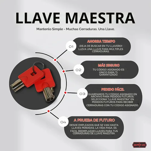 Vista 6 de Equipment Lock Co. Cerradura de puerta enrollable resistente con llave similar, modelo # HDRDL-KA