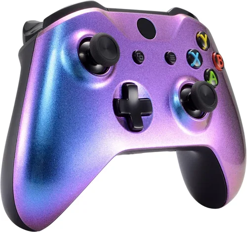 Vista 6 de eXtremeRate Carcasa frontal camaleón púrpura y azul para Xbox One X S Controller Modelo 1708 - Controlador no incluido
