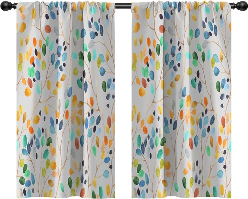 Vista 18 de Cortinas de cocina de estilo granja occidental con bolsillo para cortinero, pequeñas y cortas, estilo café rústico, cabaña, puerta de granero
