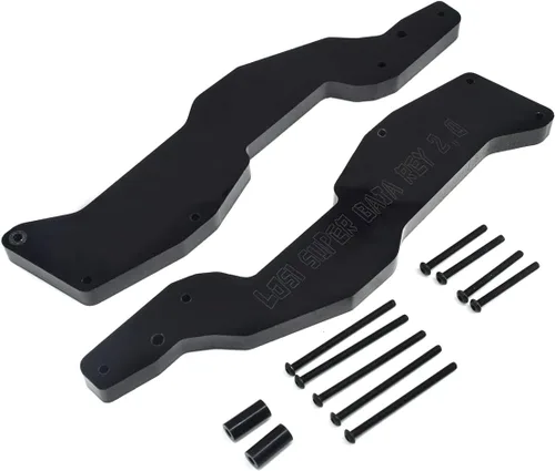 Vista 3 de 2 piezas de soporte reforzado trasero para 1/6 LOSI Super Baja Rey 2.0 RC (negro)