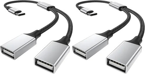 Vista 9 de MOGOOD Divisor USB C a USB, adaptador OTG tipo C a USB 2.0 dual, transferencia de datos de 480 Mbps, compatible con MacBook Pro, iPad Air, Surface