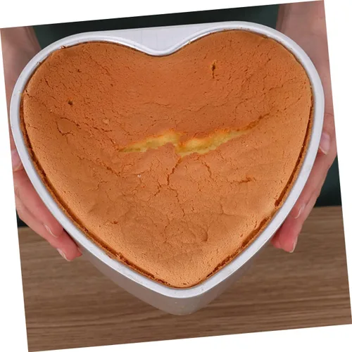 Vista 5 de Juego de decoración de pasteles de molde de pastel de corazón de 2 piezas, plata