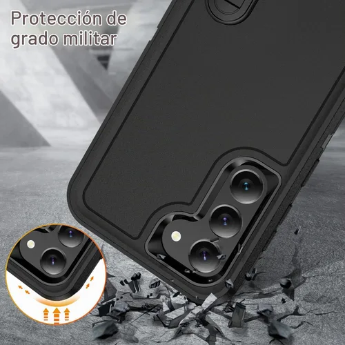 Vista 6 de IDweel - Funda para Galaxy S23 con soporte integrado para hombre, color Negro