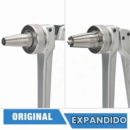 Vista 6 de iCrimp PEX - Herramienta expansora con cabezales de expansión de 1/2", 3/4", 1" para manguitos de expansión Uponor ProPex, cumple con la norma ASTM