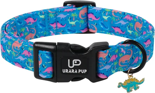 Vista 32 de Collar de perro floral azul, collar floral de algodón ajustable para primavera y verano con colgante de margarita, hebilla de liberación rápida