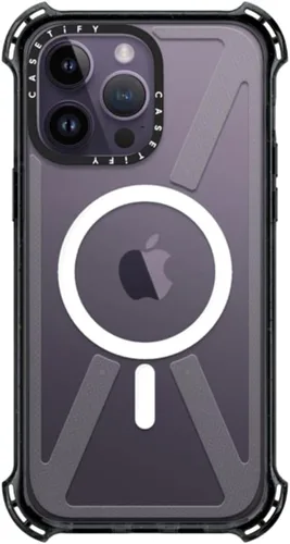 Vista 32 de CASETiFY Funda Bounce para iPhone 16 Pro [a prueba de golpes, 21.3 pies, protección contra caídas de grado militar 6X, compatible con Magsafe] Azul