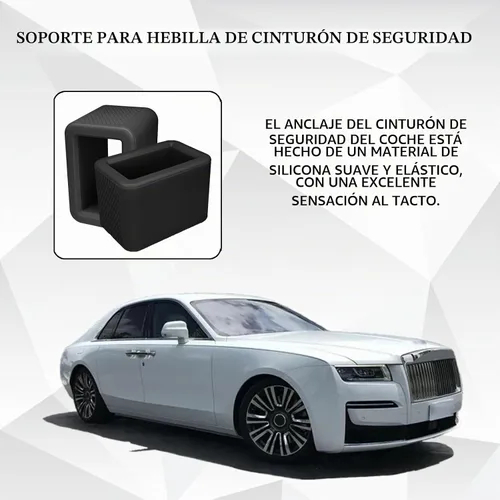 Vista 4 de 2 extensores de cinturón de seguridad para asiento elevador, soporte de hebilla de cinturón de seguridad trasero de silicona que facilita el acceso