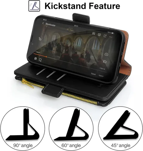 Vista 7 de Antsturdy Funda tipo cartera compatible con Samsung Galaxy Note 20 5G con tarjetero para mujeres y hombres, funda de teléfono con bloqueo RFID, piel