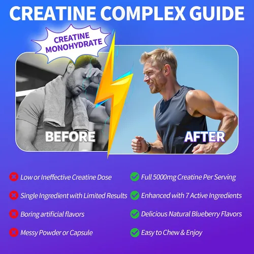 Vista 5 de Creatine Monohydrate Gummies for Men & Women - Creatine Gummies Complex