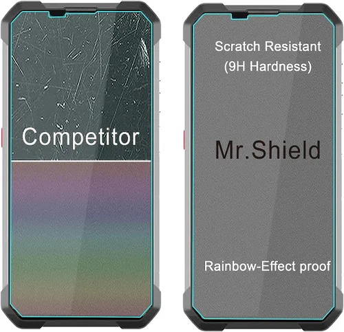 Vista 5 de Mr.Shield [Paquete de 3] Protector de pantalla para Unihertz Tank 2/Unihertz Tank [vidrio templado] [vidrio japonés con dureza 9H] Protector