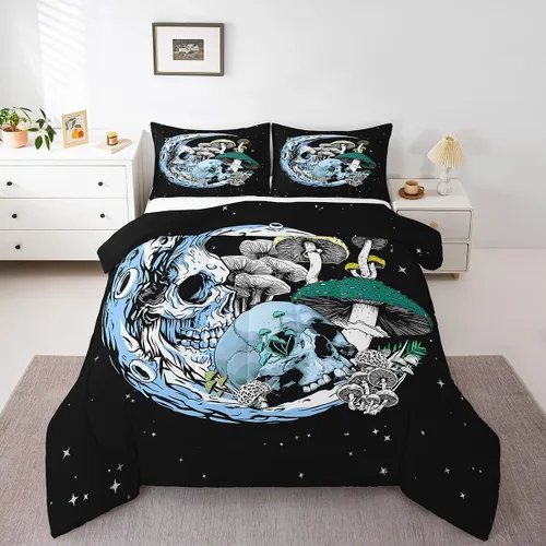 Vista 17 de Castle Fairy - Juego de funda de edredón con bandera estadounidense tamaño King, ropa de cama para niñas y adolescentes, funda de edredón con Multi