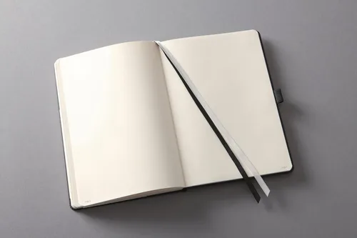 Vista 2 de Sigel Cuaderno CO120 CONCEPTUM®, negro, Tapa dura, liso con hoja guía rayada, aprox. A5, con numerosas características