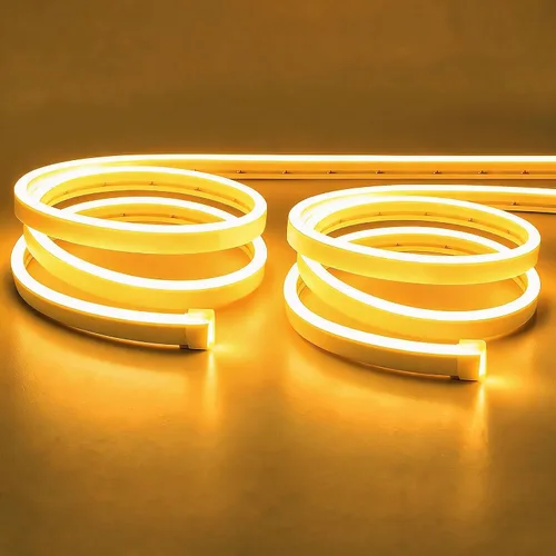 Vista 13 de Lamomo Tira de luces LED, cuerda de neón blanca cálida, 0.39 pulgadas/corte Blanco cálido