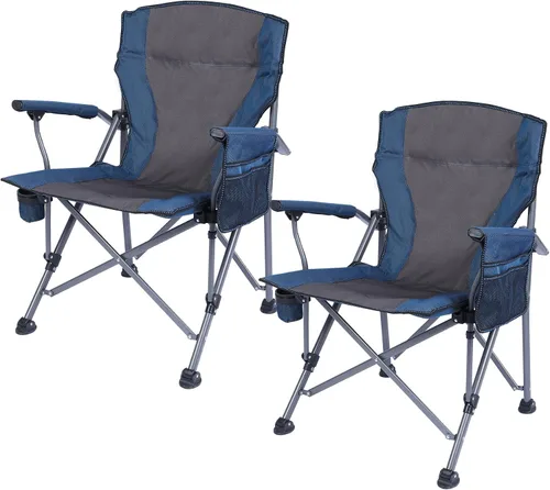 Vista 7 de REDCAMP Silla de campamento plegable de gran tamaño para adultos, resistente 250/300/330 libras, marco de acero resistente, sillas de campamento al