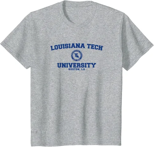 Vista 9 de Camiseta Louisiana Tech Bulldogs Circle Logo, Gris