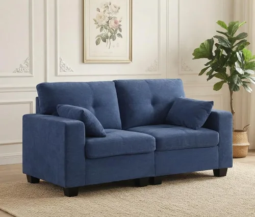 Vista 13 de Sofá otomano con almacenamiento, color gris oscuro, tapizado de terciopelo, otomano cuadrado grande como tumbona para completar sofás seccionales