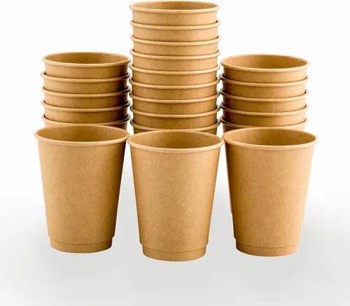 Vista 33 de Restaurantware Tazas de café de papel de 4 onzas, 25 tazas de papel desechables de doble pared, a prueba de fugas, reciclables, tazas calientes