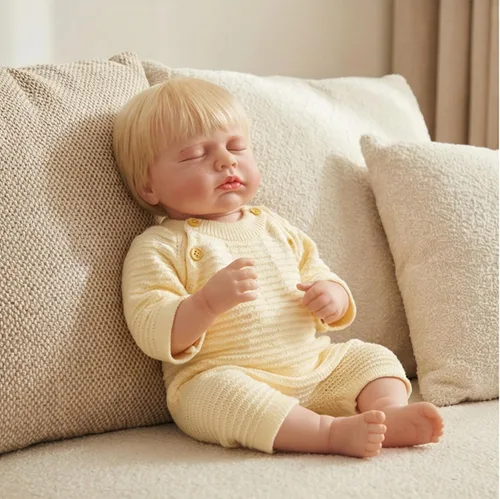 Vista 6 de OYESY Muñecas Reborn Baby Girls de 20 pulgadas hechas a mano, lavables, cuerpo de vinilo suave con anatómicamente correcto, muñeca Reborn que parece