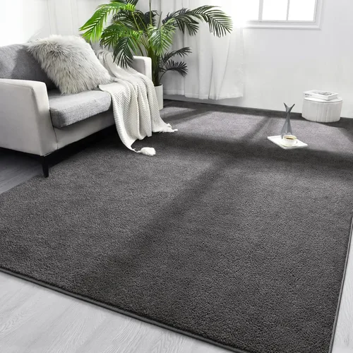 Vista 15 de FlyDOIT Alfombras redondas para dormitorio, sala de estar, 4 x 4, color negro, súper suaves, cómodas, gruesas, de espuma viscoelástica, alfombra