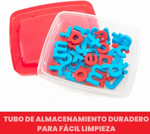 Vista 5 de Educational Insights Imanes alfa minúsculas codificados por colores, juego de 42 letras minúsculas magnéticas: perfecto para la escuela en casa