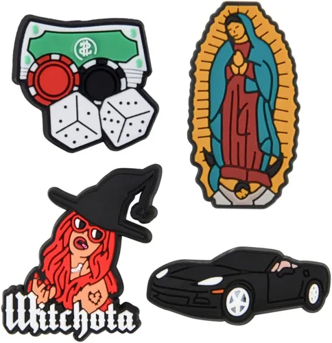 Vista 3 de QYSEOFON 20, 35, 50, 75, 100 dijes de dibujos animados al azar para zapatos para mujeres y hombres, decoración de zapatos para pulsera, pulsera