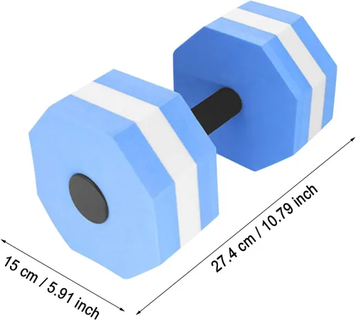 Vista 5 de Mancuernas de agua para aeróbic acuático y fitness, equipo de yoga, 1 unidad, cinturón de flotabilidad para esnórquel