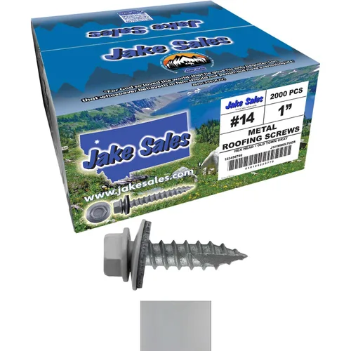 Vista 155 de TORNILLOS PARA TECHOS DE METAL #14: (250) Tornillos x 1" ABC GRIS Tornillo para techo de chapa metálica con cabeza hexagonal y arandela.