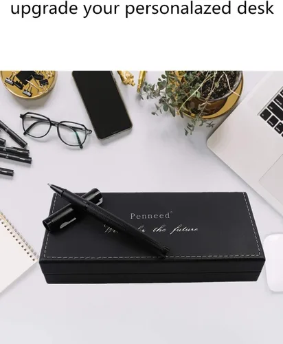 Vista 6 de Pemmeed Bolígrafo de Bola de Tinta Líquida para Mujeres Caja de Lujo Bolígrafo de Gel Tinta Negra Bolígrafo Elegante Recargable para Oficina