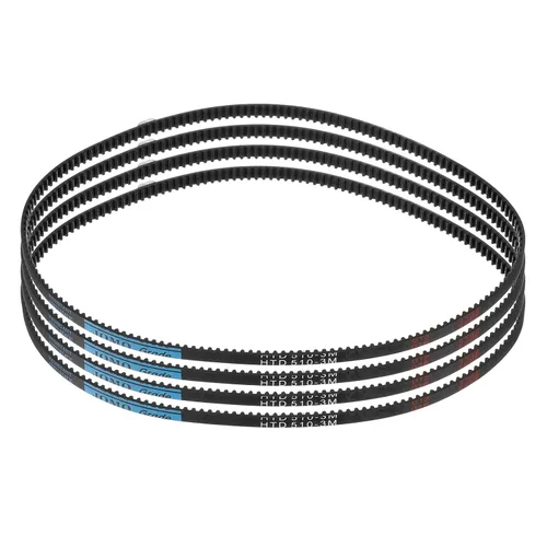 Vista 22 de uxcell 5 piezas HTD-3M Correa de distribución de goma 48 dientes, 144 mm de paso, 6 mm de ancho x 2,4 mm de altura, Correa de polea de distribución