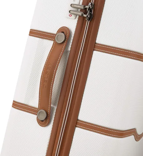 Vista 6 de DELSEY Paris Chatelet - Equipaje de cubierta dura con ruedas giratorias, champagne blanco ), 40167282015