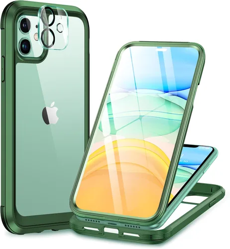 Vista 200 de Miracase Funda para iPhone SE de 3ª/2ª generación 2022 2020 de cuerpo completo con protector de pantalla de vidrio integrado, resistente protección