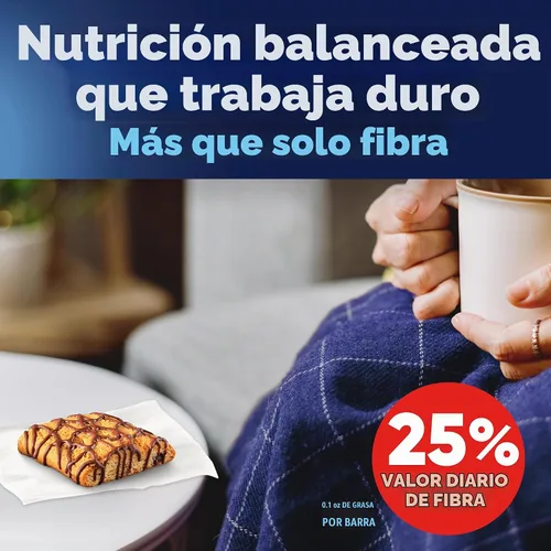 Vista 7 de Fiber One Brownies de 70 calorías, barras de bocadillos de galletas con chispas de chocolate, 2g de azúcar, paquete de valor, 12 unidades, 10.6 oz