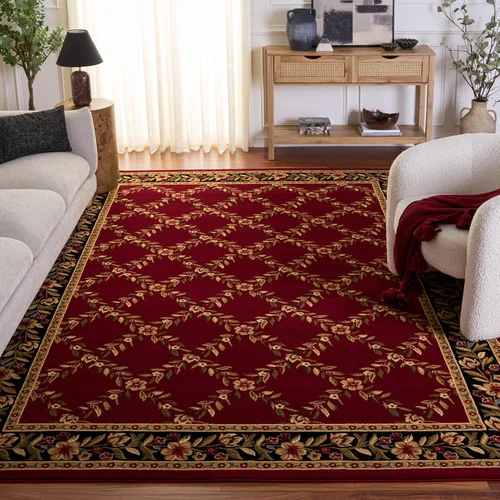 Vista 14 de SAFAVIEH Lyndhurst Collection - Alfombra de pasillo, 2 pies 3 pulgadas x 8 pies, color negro y marrón, diseño tradicional de enrejado floral,
