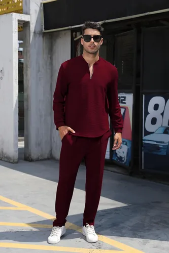 Vista 53 de FZNHQL Conjunto deportivo de moda para hombre, 2 piezas, casual, atlético, para correr, manga corta/larga, conjunto para hombre