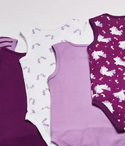 Vista 4 de Hanes Body unisex para bebé sin mangas Ultimate Flexy para niños y niñas paquete de 5
