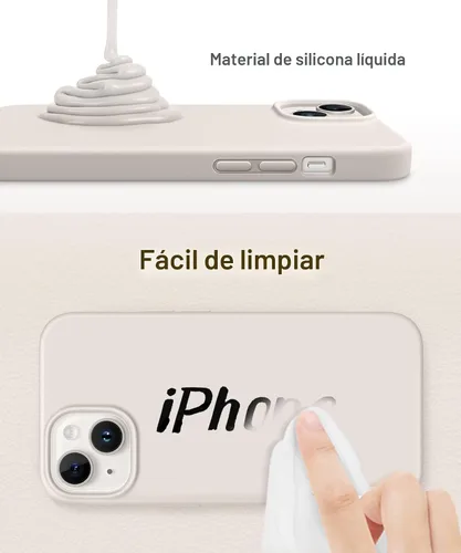 Vista 6 de GONEZ Funda magnética para iPhone 14, compatible con Magsafe, con protector de pantalla + protector de cámara, forro de microfibra antiarañazos