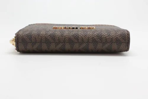 Vista 4 de Michael Kors Jet Set Travel - Funda de viaje con cremallera, Marrón, Funda tipo cartera para tarjetas