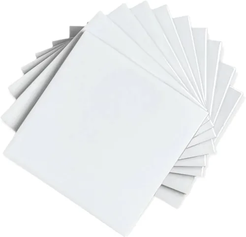 Vista 23 de Tenedos - Caja de 10 piezas para azulejos de cerámica brillantes de 4 1/4 pulgadas, para pared de baño y cocina, acabado brillante, aspecto clásico