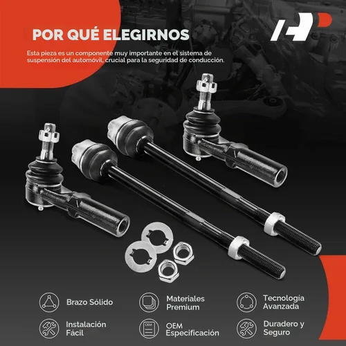 Vista 7 de A-Premium Front Inner & Outer Tie Rod End Kit Fix Uneven Tire Wear Compatible con Chevy Silverado 1500/2500/3500 Suburban 2500 Avalanche y GMC