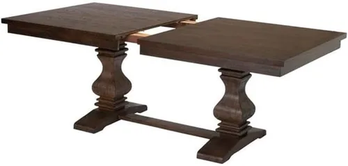Vista 5 de Juego de comedor de 9 piezas de nogal y beige de la mejor calidad