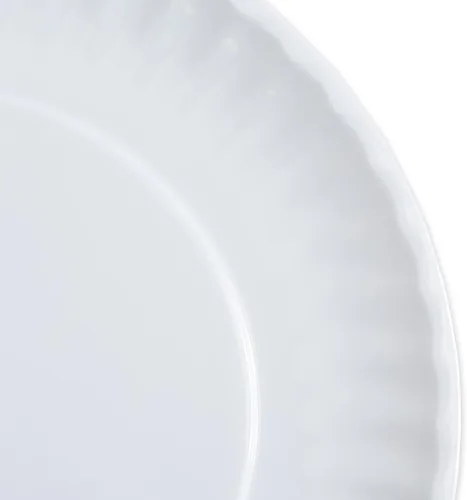 Vista 3 de DII Plato redondo de melamina reutilizable de 9 pulgadas para fiesta o picnic, juego de 12, blanco