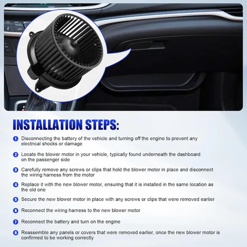 Vista 7 de Motor de ventilador compatible con 2005-2015 Nissan Armada, 2004-2008 Nissan Titan, 2004-2010 Infiniti QX56. Motor de ventilador de calefacción